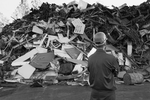 Professionals conducting loft clearance in a Rotherhithe home